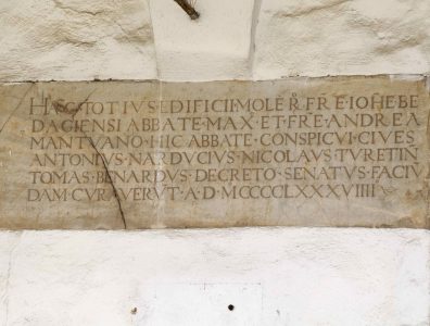 52. Epigrafe costruzione del monastero